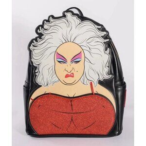 Cakeworthy Divine Mini Backpack Drag Queen Collab Black Glitter Boob Pocket NWT